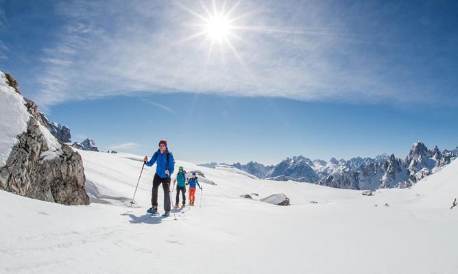 Dolomitendurchquerung mit Schneeschuhen